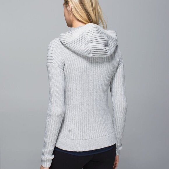 Lululemon Embrace Hoodie- Knit Hooded Zip Up Sweater- Size Medium - Picture 2 of 15